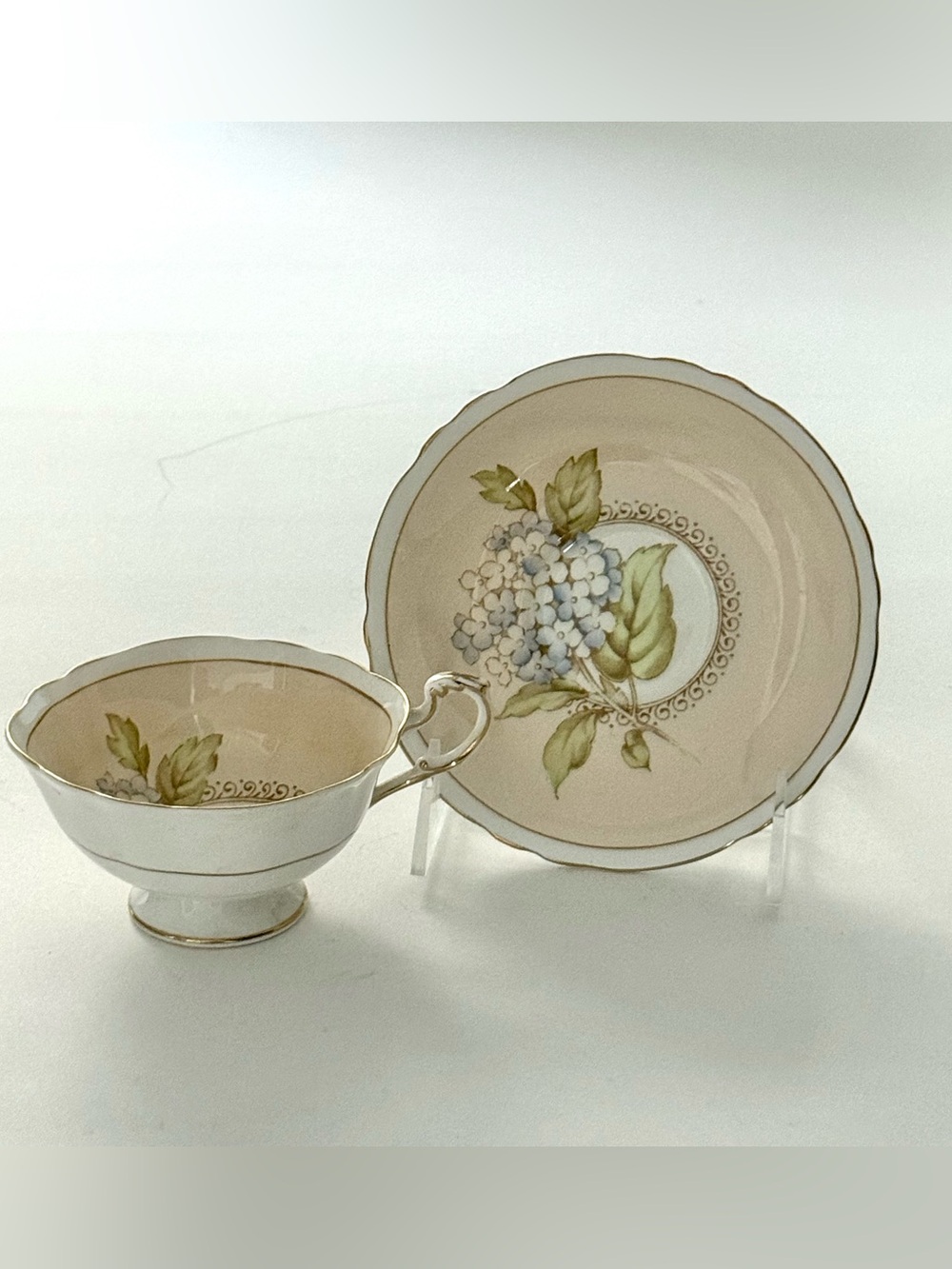 Vintage Paragon Fine Bone China Tea Cup And Saucer With Double Appointment.